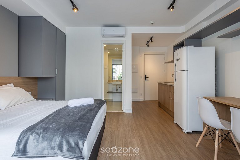 Studio encantador a 550m do metrô Brooklin ATB2014