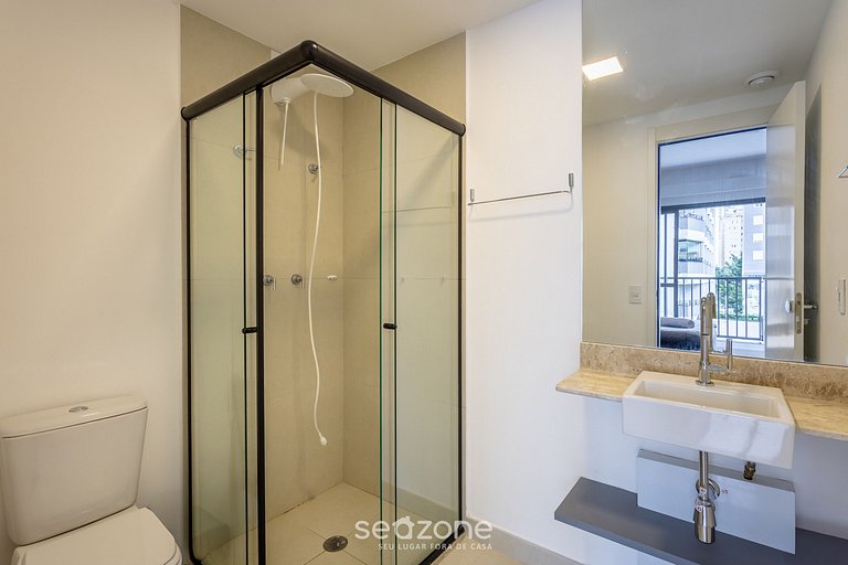 Studio encantador a 550 m metro Brooklin ATB2014