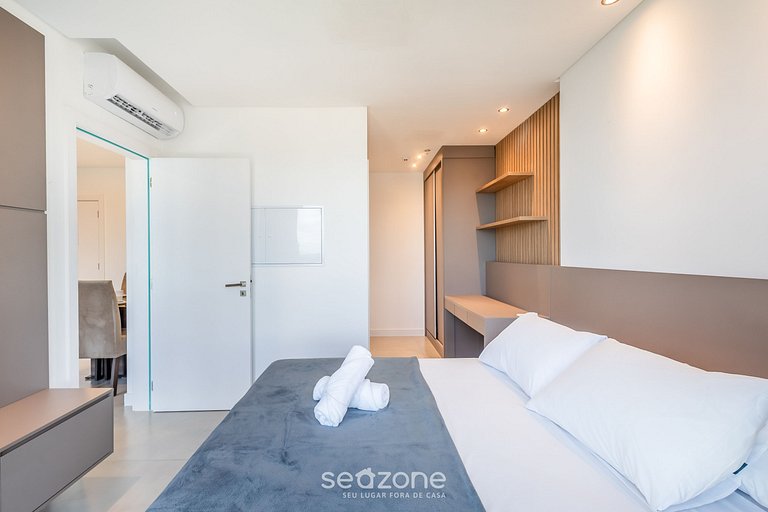 Apartamento com vista para o mar, condomínio com academia, M
