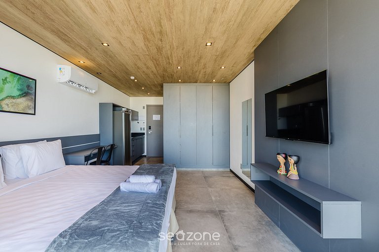 Estúdio c/ Academia e Vista Lateral Mar | NWT0918