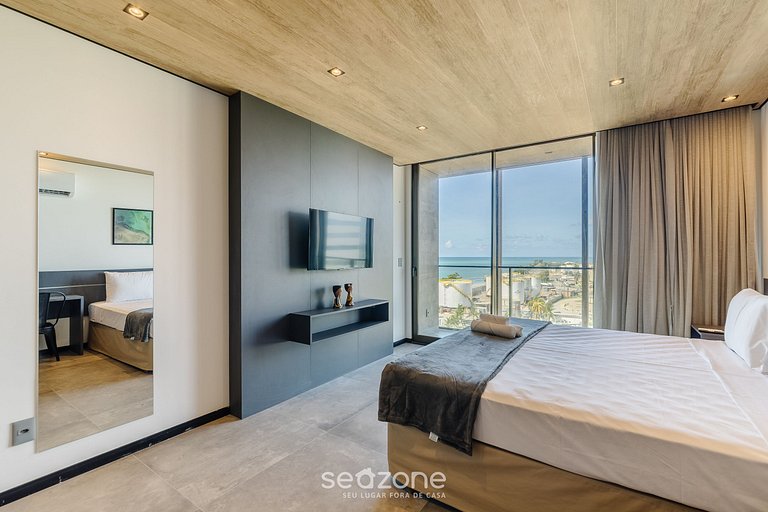 Estúdio c/ Academia e Vista Lateral Mar | NWT0918
