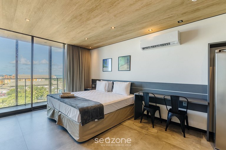 Estúdio c/ Academia e Vista Lateral Mar | NWT0918