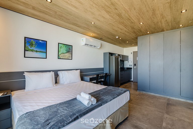 Estúdio c/ Academia e Vista Lateral Mar | NWT0918