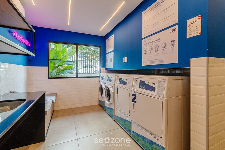 Estudio moderno c/ piscina a 450m de playa PRV1003