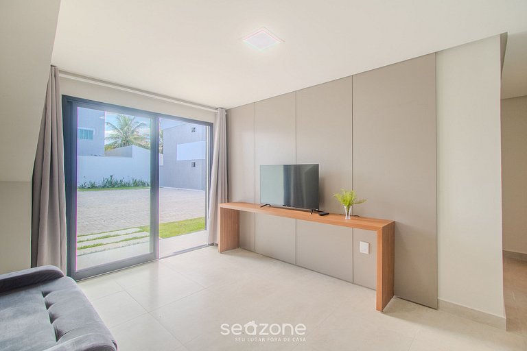 Apto em Condo. c/ Churrasq. 700m da Praia NVM0009