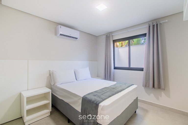 Apto em Condo. c/ Churrasq. 700m da Praia NVM0009