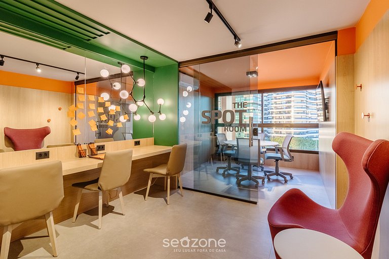 Studio incrível à beira-mar com varanda - SPB0502