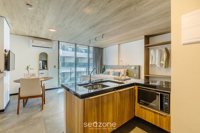 Estúdio na Orla e Vista Mar Lateral NWT1005