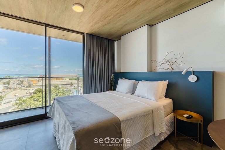 Studio c/ Varanda e Vista Lateral Mar | NWT1021