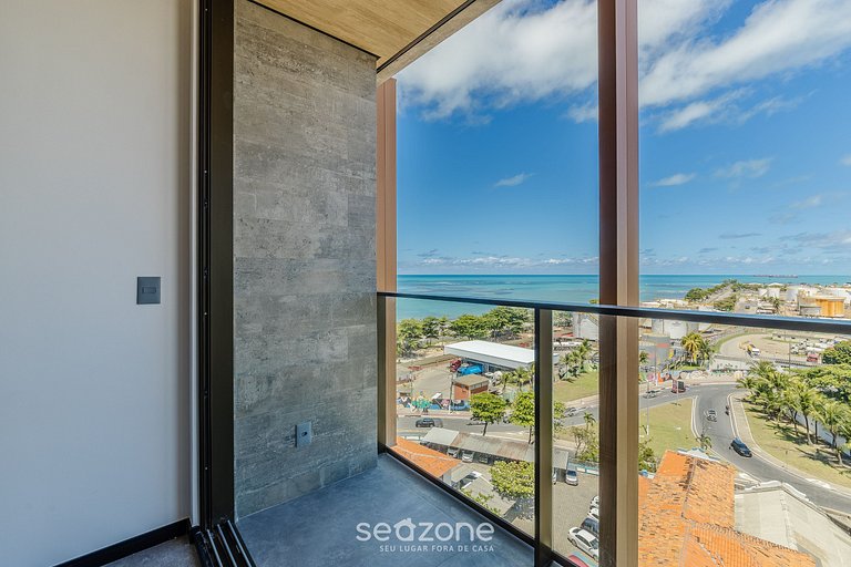 Studio c/ Varanda e Vista Lateral Mar | NWT1021