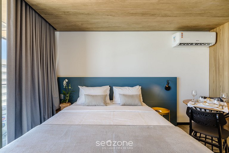 Studio c/ Varanda e Vista a 50m da Praia - NWT1022