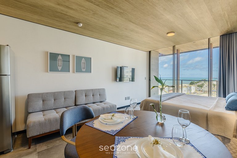 ¡Estudio con balcón y vista al mar! NWT1023