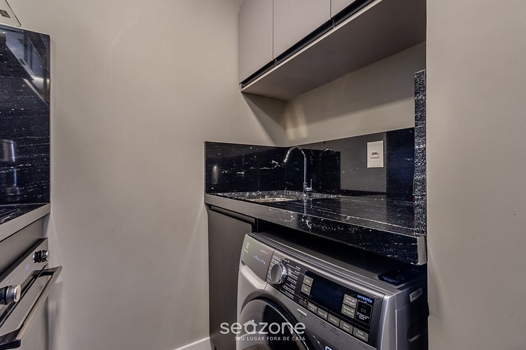 Estúdio 350m praia c/ piscina e academia IFT1005