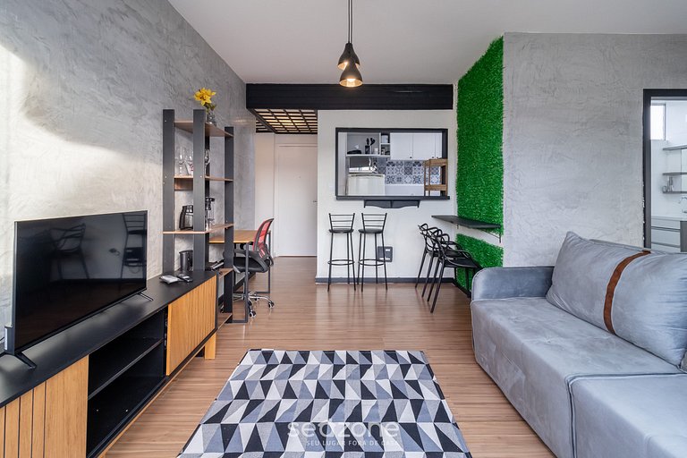 Estudio con balcón y barbacoa - DAC0402