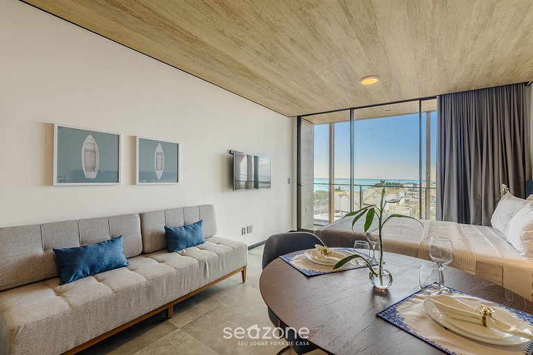 Estudio c/ vista al mar en cond. c/piscina NWT0812