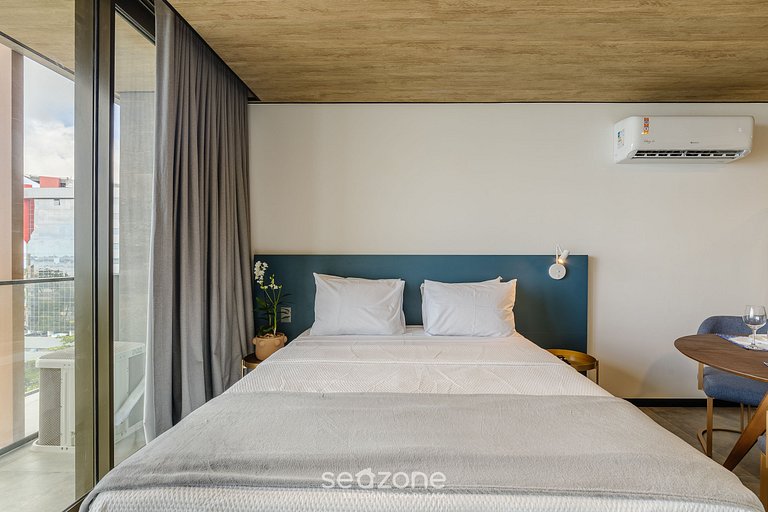 Estudio c/ vista al mar en cond. c/piscina NWT0812