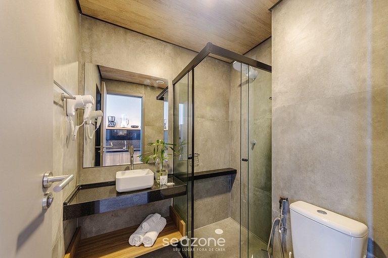 Estudio frente al mar en prédio c/ piscina NWT0817