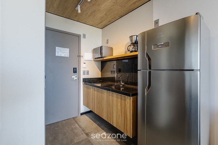 Estudio frente al mar en prédio c/ piscina NWT0817