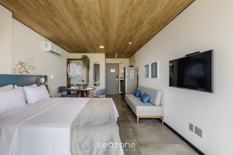 Estudio frente al mar en prédio c/ piscina NWT0817