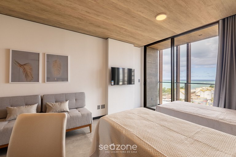 Studio Charmoso com Varanda e Vista Mar – NWT1020