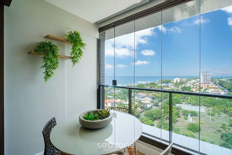 Studio c/ varanda e vista p/ o mar - RGF1201