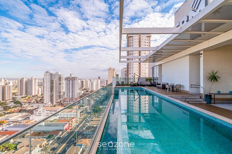Flat c/ piscina en cond., Setor Bueno - DNAG1701