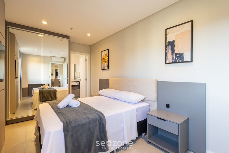 Apto 2Q c/ piscina e acad. 280m praia MHF1209