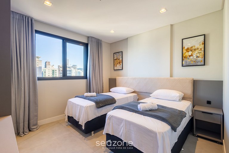 Apto 2Q c/ piscina e acad. 280m praia MHF1209