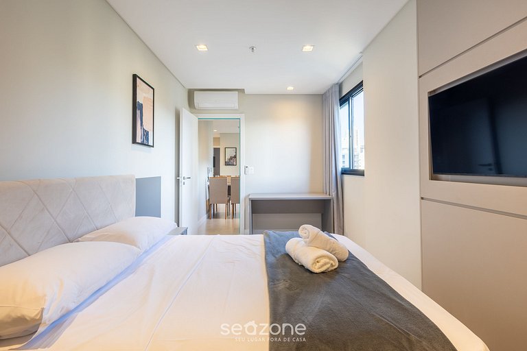 Apto 2Q c/ piscina e acad. 280m praia MHF1209