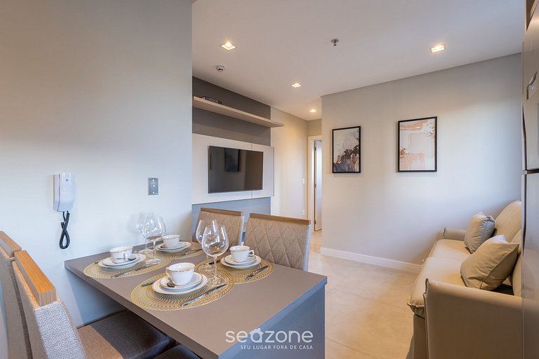 Apto 2Q c/ piscina e acad. 280m praia MHF1209