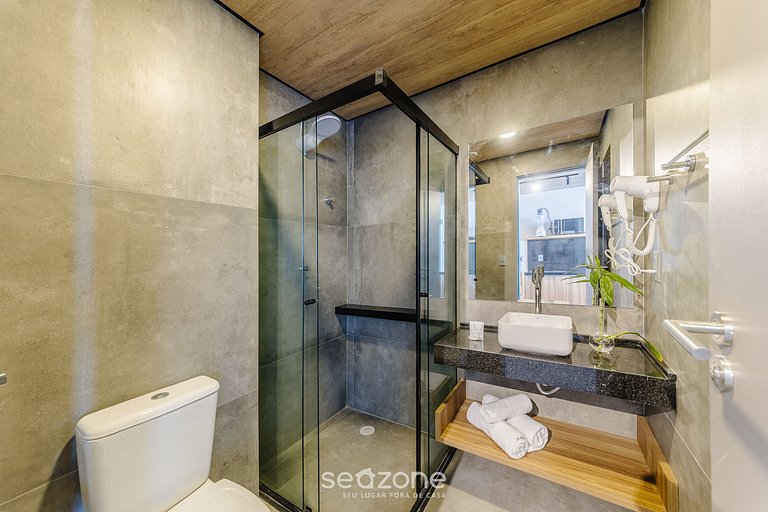 Estúdio na Orla c/ Acad e Piscina Rooftop NWT0713