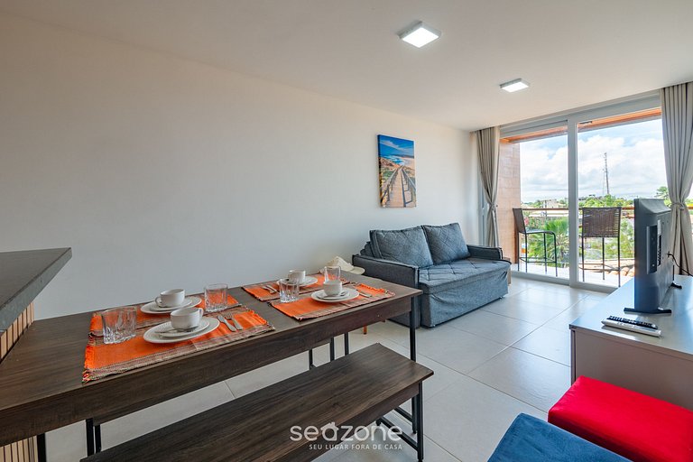 Hermoso apt en edif. c/ piscina Guarajuba AGA0203