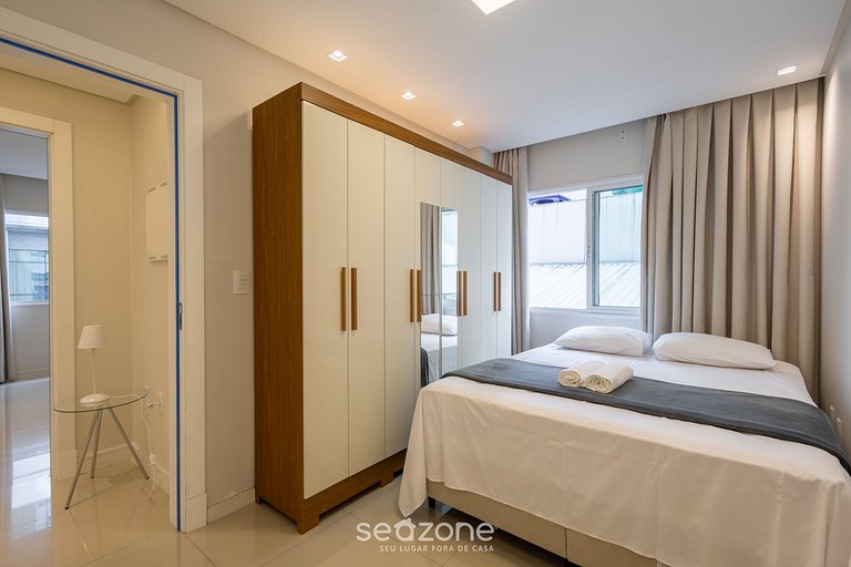 Apto completo 3Q c/ churrasq. 450m do Mar EST0301