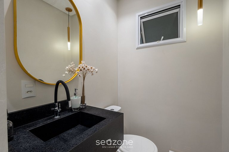 Apto completo 3Q c/ churrasq. 450m do Mar EST0301