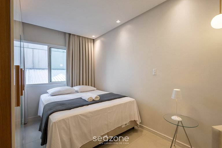 Apto completo 3Q c/ churrasq. 450m do Mar EST0301