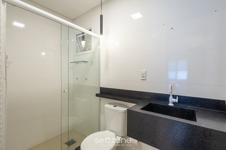 Apto completo 3Q c/ churrasq. 450m do Mar EST0301