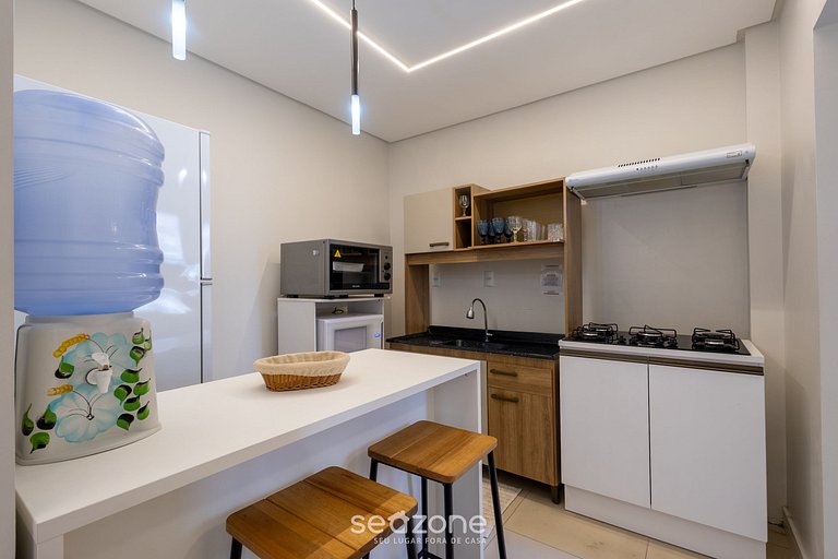 Apto completo 3Q c/ churrasq. 450m do Mar EST0301