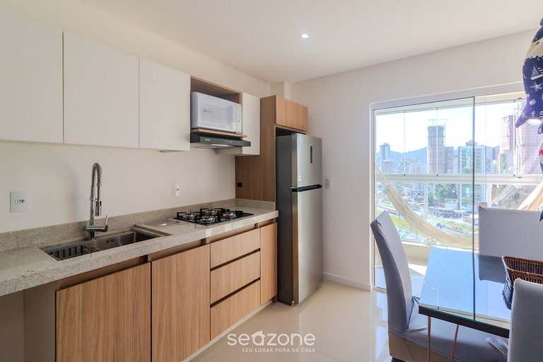 Depto 2 dorm., parrilla y vista 550m playa OMC1303