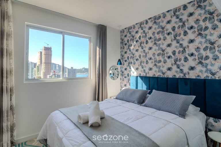 Apto 2Q c/ Churrasq. e vista 550m da Praia OMC1303