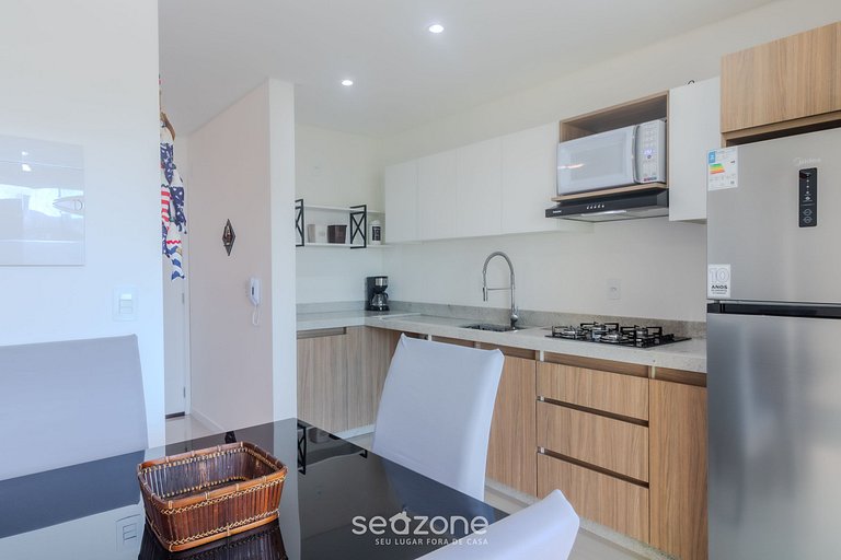 Depto 2 dorm., parrilla y vista 550m playa OMC1303