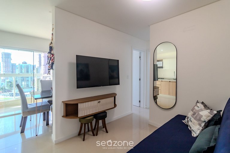 Depto 2 dorm., parrilla y vista 550m playa OMC1303