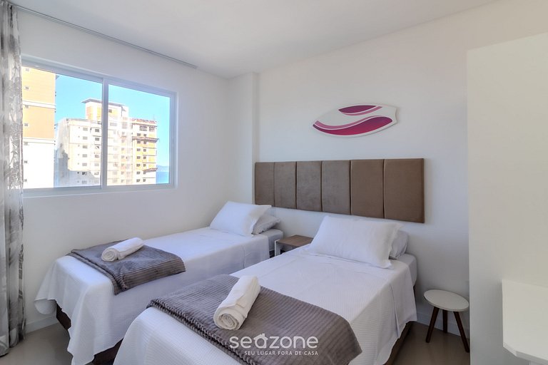 Depto 2 dorm., parrilla y vista 550m playa OMC1303