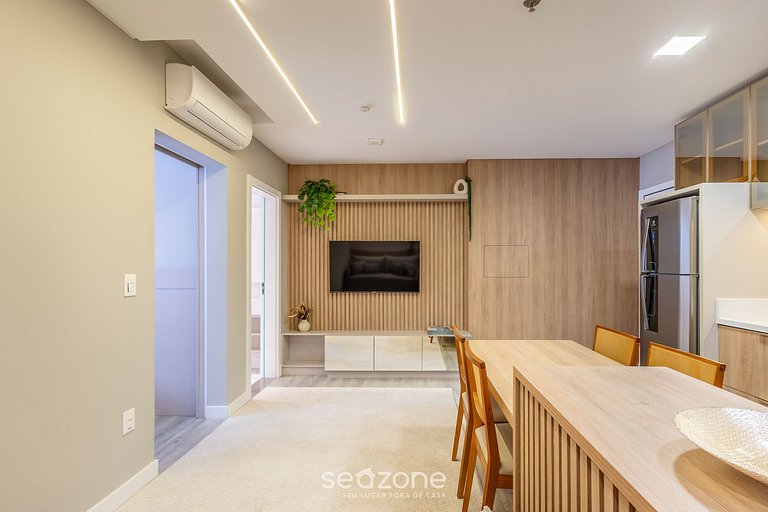 Conforto 350m praia c/ piscina e academia IFT1308