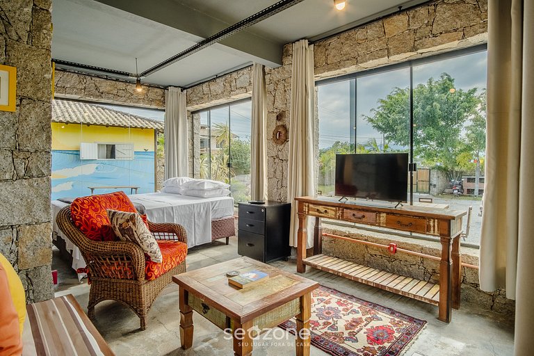 Acogedor estudio planta baja Praia do Rosa PRN0001