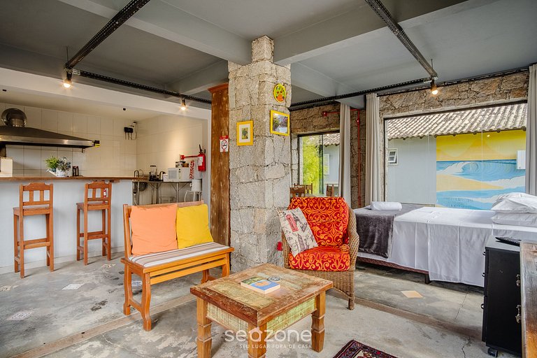 Acogedor estudio planta baja Praia do Rosa PRN0001