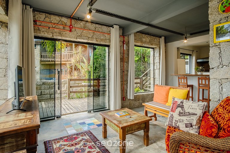 Acogedor estudio planta baja Praia do Rosa PRN0001