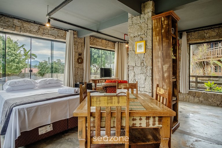 Acogedor estudio planta baja Praia do Rosa PRN0001