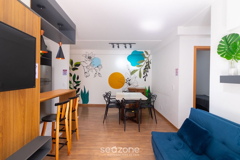 Apto con vista a la piscina y al mar VAC0708