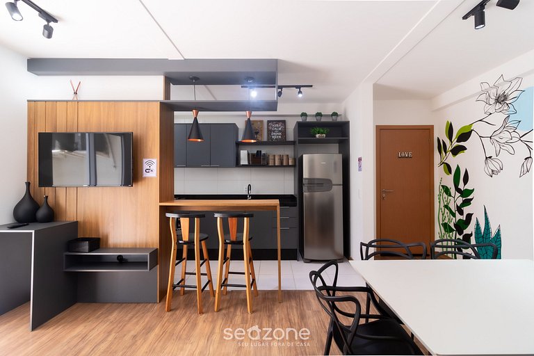 Apto con vista a la piscina y al mar VAC0708