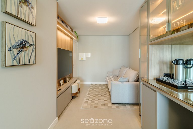 Apto 2Q com vista p/ o mar prox. da praia RTS0903